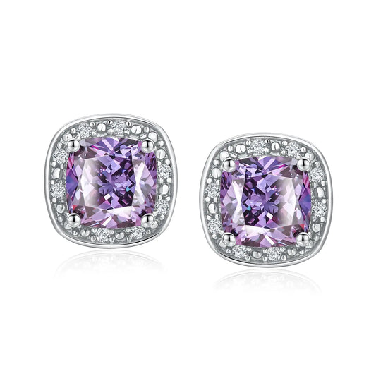 Alexandrite Earrings, 925 Sterling Silver