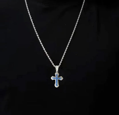 Gothic Big Zircon Cross Necklace